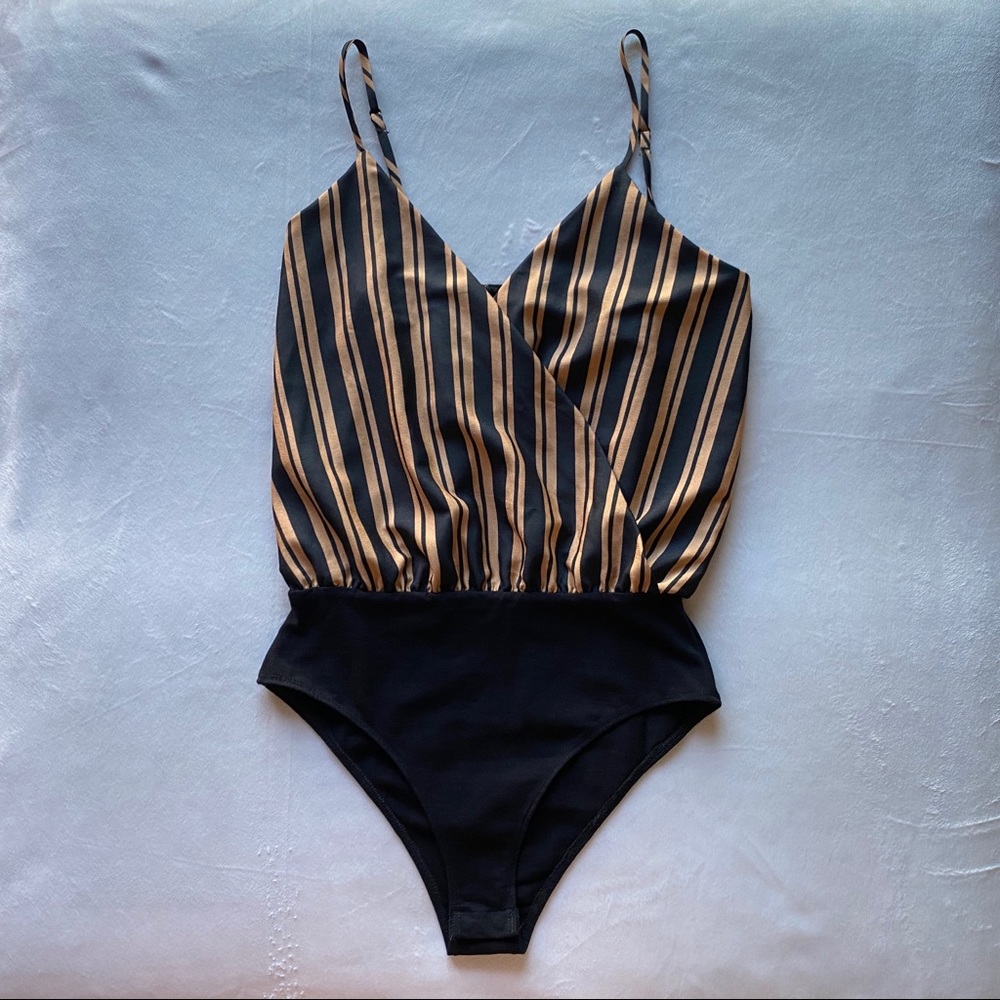 Black and gold bodysuit